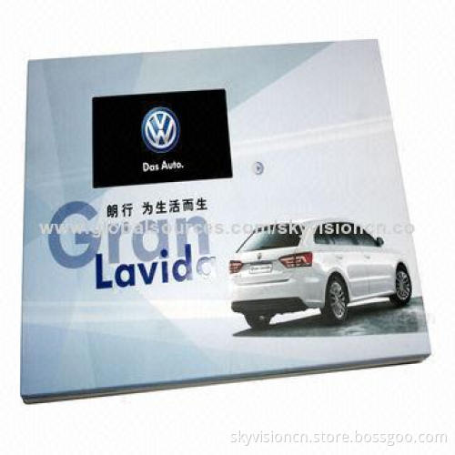7-inch video greeting card with built-in memory and battery-operated